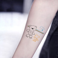 Load image into Gallery viewer, 42pcs/set Cartoon Cute Line Bear Tattoo Stickers Waterproof Long Lasting Tattoo Stickers Temporary Body Art Tattoo

