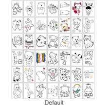 Load image into Gallery viewer, 42pcs/set Cartoon Cute Line Bear Tattoo Stickers Waterproof Long Lasting Tattoo Stickers Temporary Body Art Tattoo
