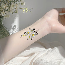 Load image into Gallery viewer, 10pcs/set Small Fresh Flower Tattoo Stickers Daisy Waterproof Long Lasting Tattoo Stickers Temporary Body Art Tattoo
