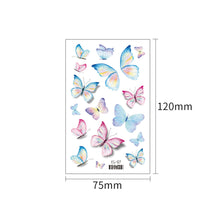 Load image into Gallery viewer, Colorful Butterfly Tattoo Stickers Waterproof Long Lasting Tattoo Stickers Temporary Body Art Tattoo
