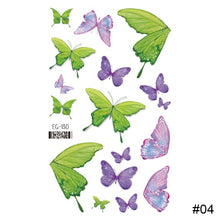 Load image into Gallery viewer, Colorful Butterfly Tattoo Stickers Waterproof Long Lasting Tattoo Stickers Temporary Body Art Tattoo
