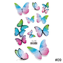 Load image into Gallery viewer, Colorful Butterfly Tattoo Stickers Waterproof Long Lasting Tattoo Stickers Temporary Body Art Tattoo
