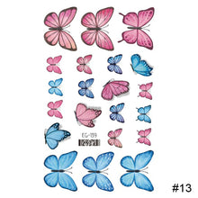 Load image into Gallery viewer, Colorful Butterfly Tattoo Stickers Waterproof Long Lasting Tattoo Stickers Temporary Body Art Tattoo
