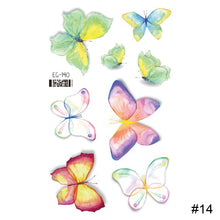 Load image into Gallery viewer, Colorful Butterfly Tattoo Stickers Waterproof Long Lasting Tattoo Stickers Temporary Body Art Tattoo
