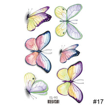 Load image into Gallery viewer, Colorful Butterfly Tattoo Stickers Waterproof Long Lasting Tattoo Stickers Temporary Body Art Tattoo
