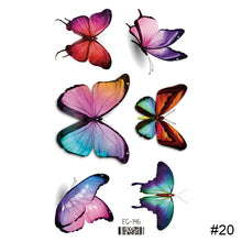 Load image into Gallery viewer, Colorful Butterfly Tattoo Stickers Waterproof Long Lasting Tattoo Stickers Temporary Body Art Tattoo
