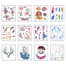 Load image into Gallery viewer, Small Fresh Colorful Tattoo Stickers Butterfly Flower Tattoo Waterproof Long Lasting Tattoo Stickers Temporary Body Art

