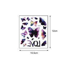 Load image into Gallery viewer, Small Fresh Colorful Tattoo Stickers Butterfly Flower Tattoo Waterproof Long Lasting Tattoo Stickers Temporary Body Art
