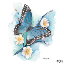 Load image into Gallery viewer, Small Fresh Colorful Tattoo Stickers Butterfly Flower Tattoo Waterproof Long Lasting Tattoo Stickers Temporary Body Art
