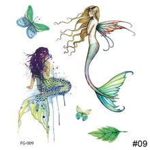 Load image into Gallery viewer, Small Fresh Colorful Tattoo Stickers Butterfly Flower Tattoo Waterproof Long Lasting Tattoo Stickers Temporary Body Art
