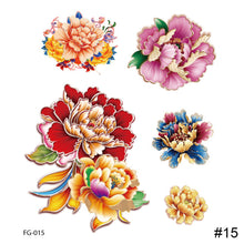 Load image into Gallery viewer, Small Fresh Colorful Tattoo Stickers Butterfly Flower Tattoo Waterproof Long Lasting Tattoo Stickers Temporary Body Art
