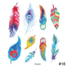 Load image into Gallery viewer, Small Fresh Colorful Tattoo Stickers Butterfly Flower Tattoo Waterproof Long Lasting Tattoo Stickers Temporary Body Art
