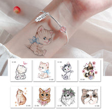 Load image into Gallery viewer, Cartoon Cute Animal Tattoo Stickers Temporary Body Art Tattoo Waterproof Long Lasting Tattoo Stickers
