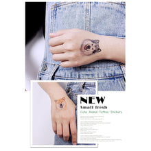 Load image into Gallery viewer, Cartoon Cute Animal Tattoo Stickers Temporary Body Art Tattoo Waterproof Long Lasting Tattoo Stickers
