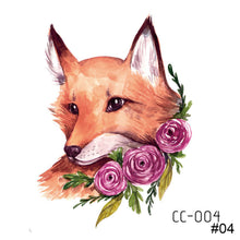 Load image into Gallery viewer, Cartoon Cute Animal Tattoo Stickers Temporary Body Art Tattoo Waterproof Long Lasting Tattoo Stickers
