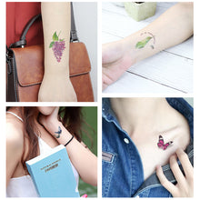 Load image into Gallery viewer, Colorful Small Fresh Flower Tattoo Stickers Temporary Body Art Tattoo Waterproof Long Lasting Tattoo Stickers
