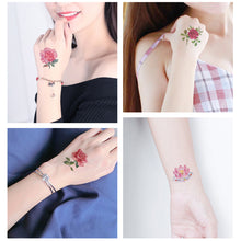Load image into Gallery viewer, Colorful Small Fresh Flower Tattoo Stickers Temporary Body Art Tattoo Waterproof Long Lasting Tattoo Stickers
