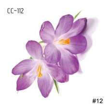 Load image into Gallery viewer, Colorful Small Fresh Flower Tattoo Stickers Temporary Body Art Tattoo Waterproof Long Lasting Tattoo Stickers
