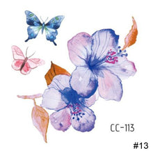 Load image into Gallery viewer, Colorful Small Fresh Flower Tattoo Stickers Temporary Body Art Tattoo Waterproof Long Lasting Tattoo Stickers
