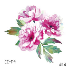 Load image into Gallery viewer, Colorful Small Fresh Flower Tattoo Stickers Temporary Body Art Tattoo Waterproof Long Lasting Tattoo Stickers
