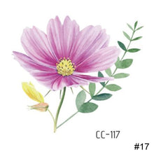 Load image into Gallery viewer, Colorful Small Fresh Flower Tattoo Stickers Temporary Body Art Tattoo Waterproof Long Lasting Tattoo Stickers
