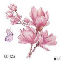 Load image into Gallery viewer, Colorful Small Fresh Flower Tattoo Stickers Temporary Body Art Tattoo Waterproof Long Lasting Tattoo Stickers
