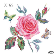 Load image into Gallery viewer, Colorful Small Fresh Flower Tattoo Stickers Temporary Body Art Tattoo Waterproof Long Lasting Tattoo Stickers
