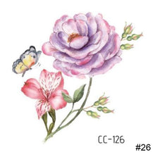 Load image into Gallery viewer, Colorful Small Fresh Flower Tattoo Stickers Temporary Body Art Tattoo Waterproof Long Lasting Tattoo Stickers
