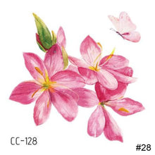 Load image into Gallery viewer, Colorful Small Fresh Flower Tattoo Stickers Temporary Body Art Tattoo Waterproof Long Lasting Tattoo Stickers
