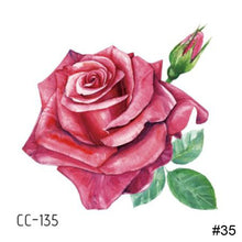Load image into Gallery viewer, Colorful Small Fresh Flower Tattoo Stickers Temporary Body Art Tattoo Waterproof Long Lasting Tattoo Stickers
