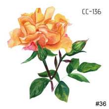 Load image into Gallery viewer, Colorful Small Fresh Flower Tattoo Stickers Temporary Body Art Tattoo Waterproof Long Lasting Tattoo Stickers

