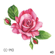 Load image into Gallery viewer, Colorful Small Fresh Flower Tattoo Stickers Temporary Body Art Tattoo Waterproof Long Lasting Tattoo Stickers
