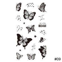 Load image into Gallery viewer, Vintage Personalized Butterfly Flower Tattoo Stickers Waterproof Long Lasting Tattoo Stickers Temporary Body Art Tattoo

