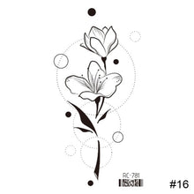 Load image into Gallery viewer, Vintage Personalized Butterfly Flower Tattoo Stickers Waterproof Long Lasting Tattoo Stickers Temporary Body Art Tattoo
