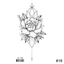 Load image into Gallery viewer, Vintage Personalized Butterfly Flower Tattoo Stickers Waterproof Long Lasting Tattoo Stickers Temporary Body Art Tattoo
