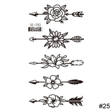 Load image into Gallery viewer, Vintage Personalized Butterfly Flower Tattoo Stickers Waterproof Long Lasting Tattoo Stickers Temporary Body Art Tattoo
