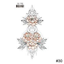 Load image into Gallery viewer, Vintage Personalized Butterfly Flower Tattoo Stickers Waterproof Long Lasting Tattoo Stickers Temporary Body Art Tattoo
