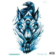 Load image into Gallery viewer, Wolf Pattern Arm Tattoo Stickers Waterproof Long Lasting Tattoo Stickers Personalized Temporary Tattoo for Men
