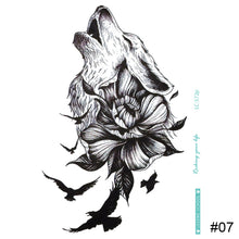 Load image into Gallery viewer, Wolf Pattern Arm Tattoo Stickers Waterproof Long Lasting Tattoo Stickers Personalized Temporary Tattoo for Men
