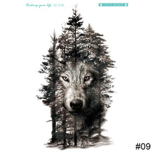 Load image into Gallery viewer, Wolf Pattern Arm Tattoo Stickers Waterproof Long Lasting Tattoo Stickers Personalized Temporary Tattoo for Men
