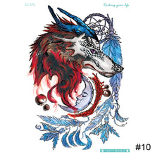 Load image into Gallery viewer, Wolf Pattern Arm Tattoo Stickers Waterproof Long Lasting Tattoo Stickers Personalized Temporary Tattoo for Men
