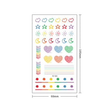 Load image into Gallery viewer, Small Fresh Colorful Tattoo Stickers Lovely Smiling Face Rainbow Line Waterproof Tattoo Stickers Body Art Tattoo
