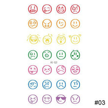 Load image into Gallery viewer, Small Fresh Colorful Tattoo Stickers Lovely Smiling Face Rainbow Line Waterproof Tattoo Stickers Body Art Tattoo
