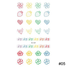 Load image into Gallery viewer, Small Fresh Colorful Tattoo Stickers Lovely Smiling Face Rainbow Line Waterproof Tattoo Stickers Body Art Tattoo
