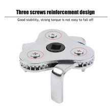 Load image into Gallery viewer, Universal Flat Three Claw Machine Oil Filter Wrench Adjustable Install Uninstall Removal Key Repairing Tool Grid Removal Tool
