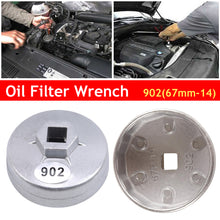 Load image into Gallery viewer, Aluminum Alloy Cap 67mm 14Flutes Oil Filter Wrench Car Hand Tool Housing Tool Socket Remover Tool for Mazda, Ford, Geely
