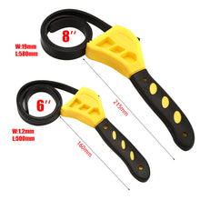 Load image into Gallery viewer, 6/8in Belt Wrench Oil Filter Puller Strap Spanner Chain Wrench Strap Opener Adjustable Strap Opener Cartridge Disassembly Tool

