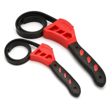 Load image into Gallery viewer, 6/8in Belt Wrench Oil Filter Puller Strap Spanner Chain Wrench Strap Opener Adjustable Strap Opener Cartridge Disassembly Tool
