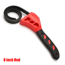 Load image into Gallery viewer, 6/8in Belt Wrench Oil Filter Puller Strap Spanner Chain Wrench Strap Opener Adjustable Strap Opener Cartridge Disassembly Tool
