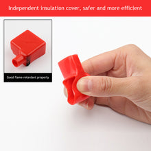 Load image into Gallery viewer, 2Pcs Universal Square Motorcycle Car Battery Terminals Rubber Covers Battery Terminals Protection Sleeve Positive Negative Pole Cover
